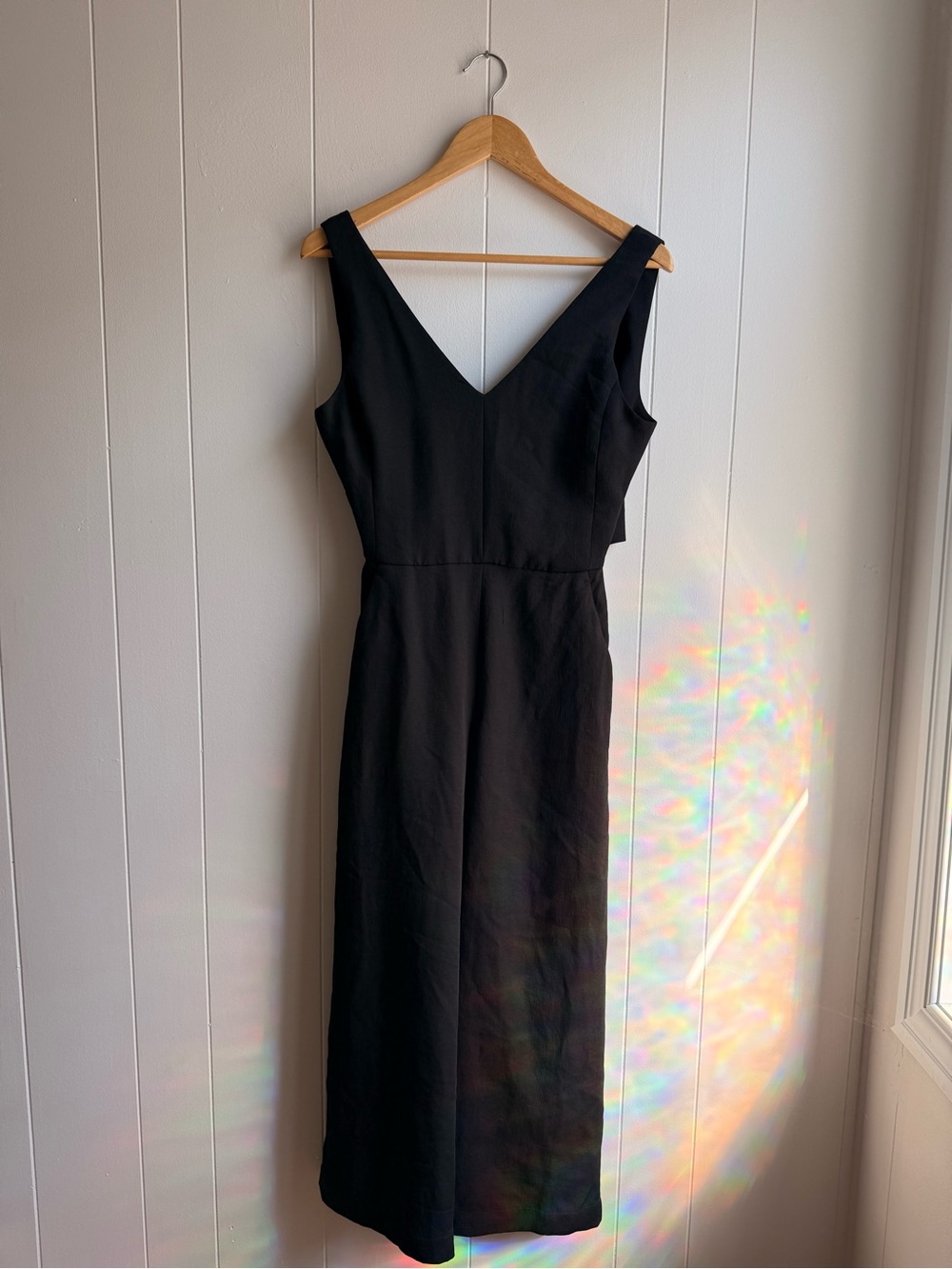 Wilfred Black V-Neck Sleeveless Jumpsuit
